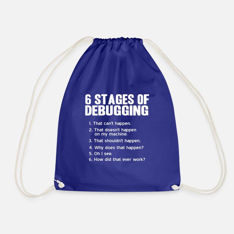 Was ist debugging - Turnbeutel - Königsblau