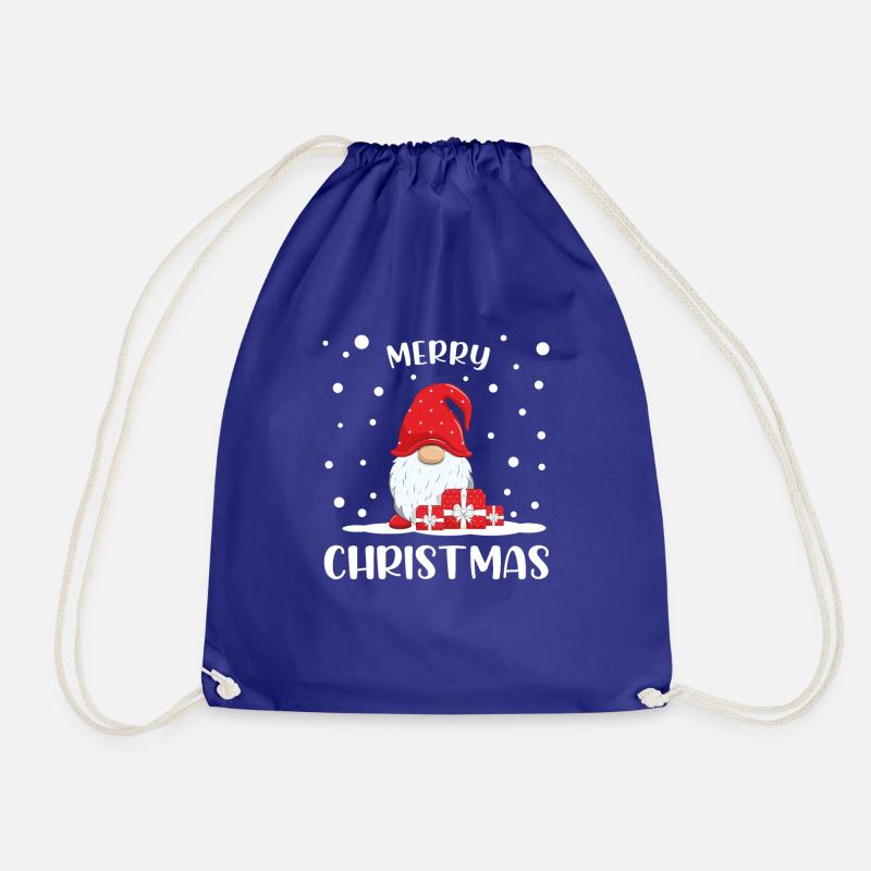Weihnachten lustiger Weihnachtsmann Geschenkidee - Turnbeutel - Königsblau