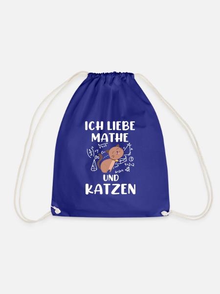 Katze Mathe Mathelehrer Kätzchen Miau Lustige Sprü - Turnbeutel - Königsblau
