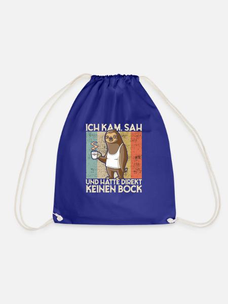 Ich Kam Sah Und Hatte Direkt Keinen Bock! - Turnbeutel - Königsblau