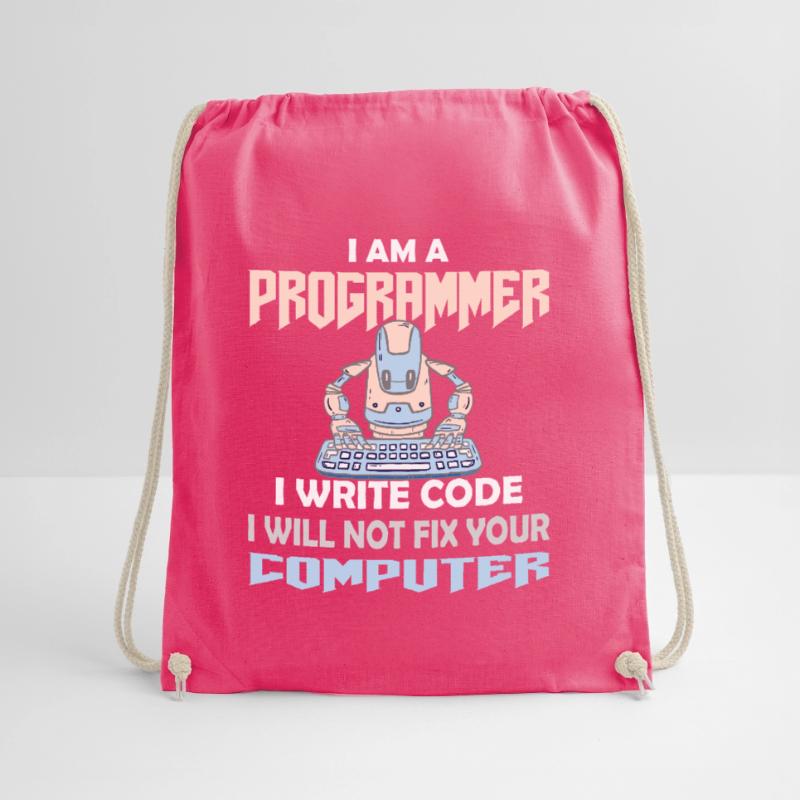 PROGRAMMER CODER HACKER Drawstring Bag