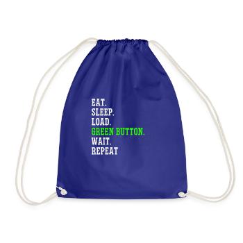 CNC Opérateur Machiniste Funny Green Button - Sac de sport léger - bleu roi - Devant