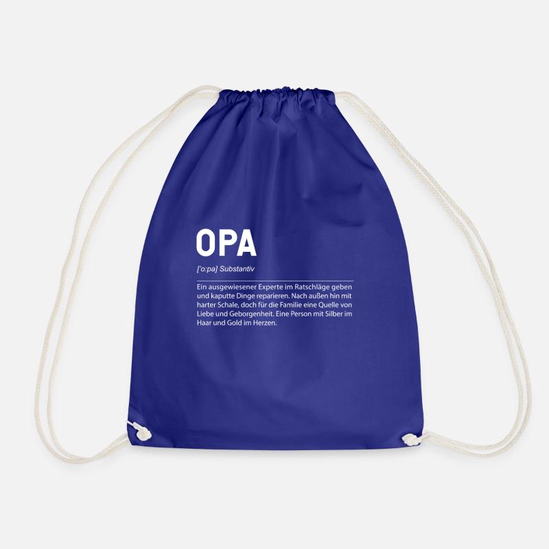 Opa Definition Großvater Geburtstag Geschenk - Turnbeutel - Königsblau