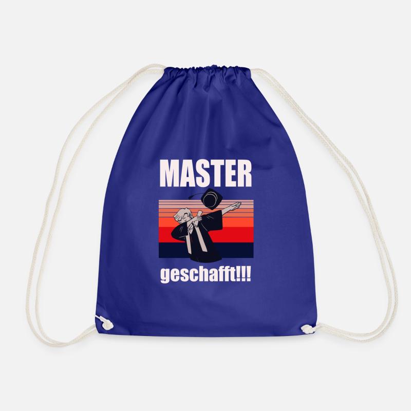 Master Geschafft Masterabschluss Geschenk - Turnbeutel - Königsblau