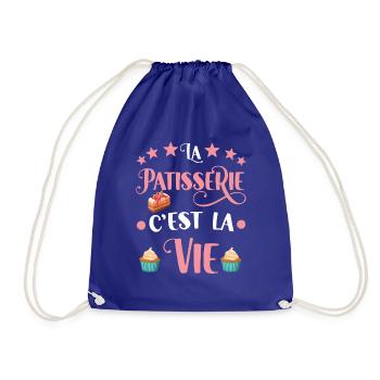 La pâtisserie c'est la vie .cadeau pâtisserie - Sac de sport léger - bleu roi - Devant