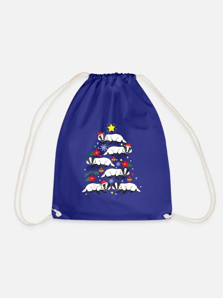 Honig Dachs Fisch Weihnachtsschmuck Baum - Turnbeutel - Königsblau