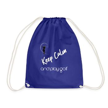 Restez calme et jouez au golf - Cadeau golfeur - Sac de sport léger - bleu roi - Devant