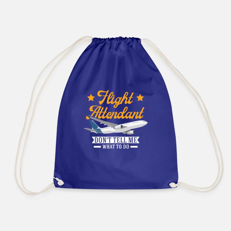 Flugbegleiter Geschenk Flugbegleiterin - Turnbeutel - Königsblau