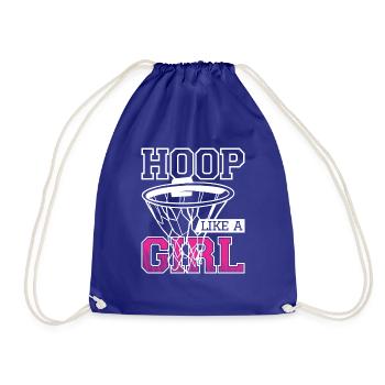 Hoop Like A Girl For A Basketball Player - Drawstring Bag - royal blue - Front