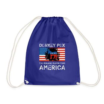 Donkey Pox The Disease Destroying America Funny - Sac de sport léger - bleu roi - Devant