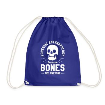 Forensic Anthropology Because Bones Are Awesome - Turnbeutel - Königsblau - Vorne
