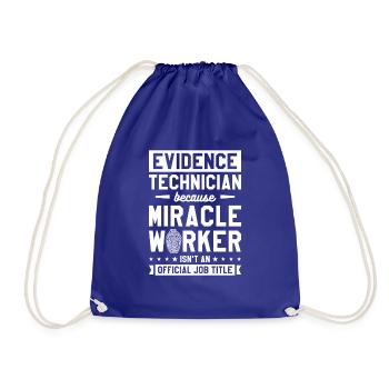 Evidence Technician Miracle Worker Isn't An - Turnbeutel - Königsblau - Vorne