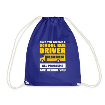 Une fois que vous devenez chauffeur d’autobus scolaire tous les problèmes - Sac de sport léger - bleu roi - Devant