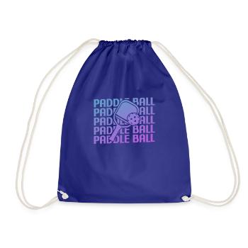 Retro Vintage Classic Pickleball Paddle Ball - Drawstring Bag - royal blue - Front