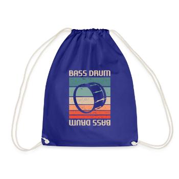 Retro Vintage Classic Bass Drum Instrument Drummer - Sac de sport léger - bleu roi - Devant