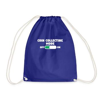 Coin Collecting Mode On Money Collector - Turnbeutel - Königsblau - Vorne