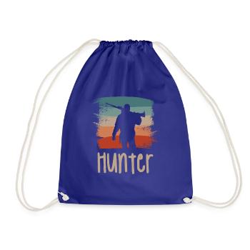 Retro Vintage Classic Hunter Hunting - Turnbeutel - Königsblau - Vorne