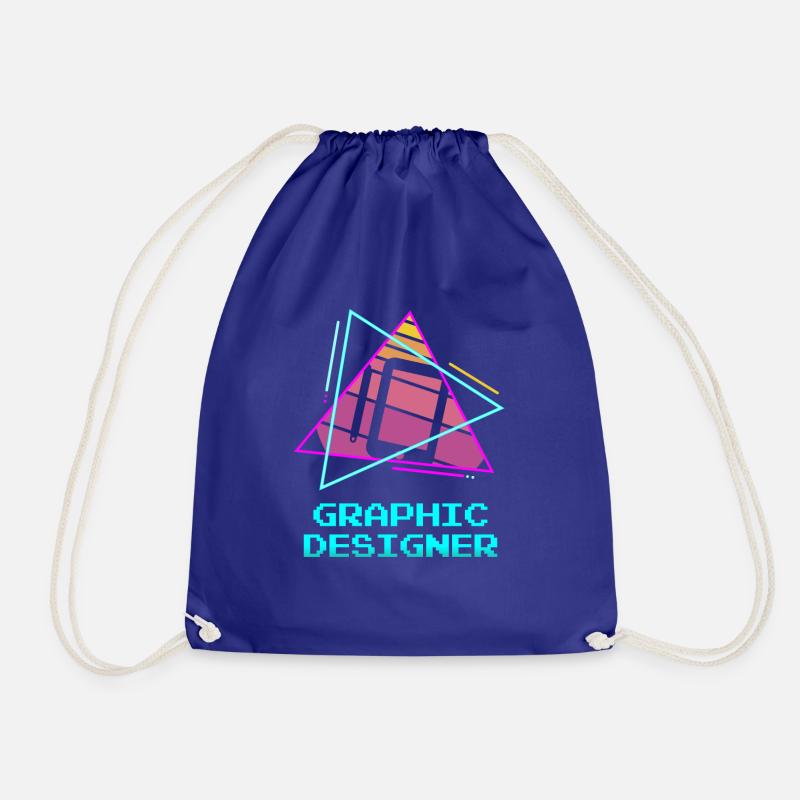 Retro Graphic Designer Graphic Design - Turnbeutel - Königsblau