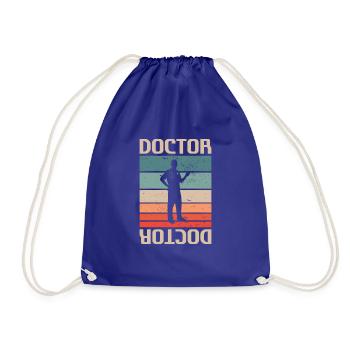 Retro Vintage Classic Doctor Medical - Drawstring Bag - royal blue - Front