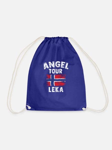 LEKA - Angel Tour Norwegen Personalisierbar - Turnbeutel - Königsblau