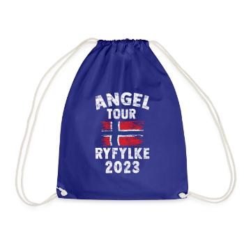 RYFYLKE 2023 Angel Tour Norwegen Personalisierbar - Turnbeutel - Königsblau - Vorne