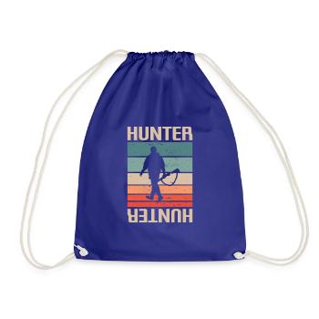 Retro Vintage Classic Hunter Hunting - Turnbeutel - Königsblau - Vorne