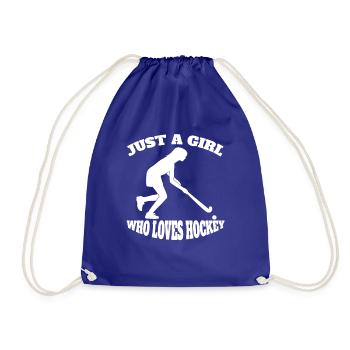 Floorball Field Hockey Women's Hockey Player - Drawstring Bag - royal blue - Front