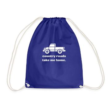 Vintage Retro Country Roads Take Me Home Meme - Sac de sport léger - bleu roi - Devant