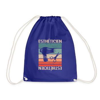 Vintage Retro Esthéticien Cosmétologie - Sac de sport léger - bleu roi - Devant