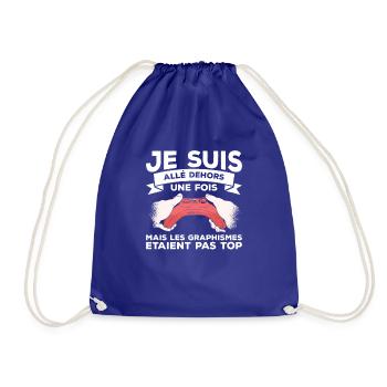 Je Suis Allé Dehors Un Fois Les Graphismes Etaient - Sac de sport léger - bleu roi - Devant