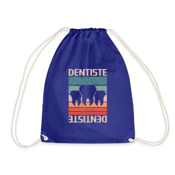 Vintage Retro Dentiste Dentisterie - Sac de sport léger - bleu roi - Devant