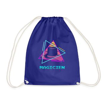 Retro Magicien Magique Magie - Sac de sport léger - bleu roi - Devant