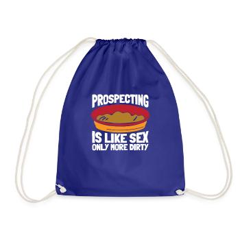 Prospectors Digging Treasure - Drawstring Bag - royal blue - Front