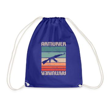 Vintage Retro Armurier Armurerie - Sac de sport léger - bleu roi - Devant