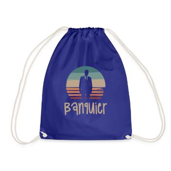 Vintage Retro Banquier Bancaire - Sac de sport léger - bleu roi - Devant