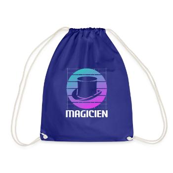 Retro Magicien Magique Magie - Sac de sport léger - bleu roi - Devant