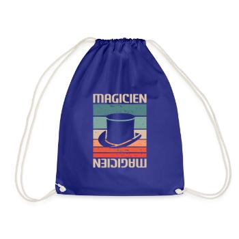 Vintage Retro Magicien Magique Magie - Sac de sport léger - bleu roi - Devant
