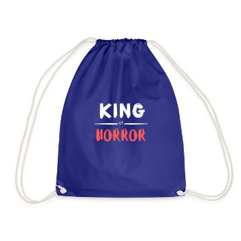 Funny Horror Movie Fan Halloween King Of Horror - Drawstring Bag - royal blue - Front