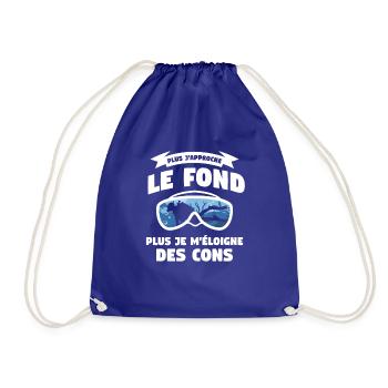 Plus J'Approche Le Fond Plus Je M'Éloigne Des Cons - Sac de sport léger - bleu roi - Devant