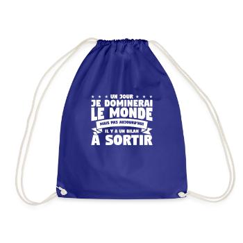 Mais Pas Aujourd'hui Il Y À Un Bilan A Sortir - Sac de sport léger - bleu roi - Devant