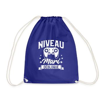 Niveau Mari Débloqué Mariage Fiancé - Sac de sport léger - bleu roi - Devant