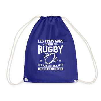 Les Vrais Gars Jouent Au Rugby Rugbyman - Sac de sport léger - bleu roi - Devant