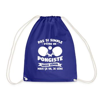 Pas Si Simple D'Être Un Pongiste Aussi Génial Mais - Sac de sport léger - bleu roi - Devant