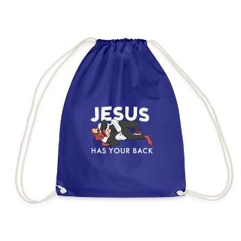 Jesus has your back Design for Gottgläu - Drawstring Bag - royal blue - Front