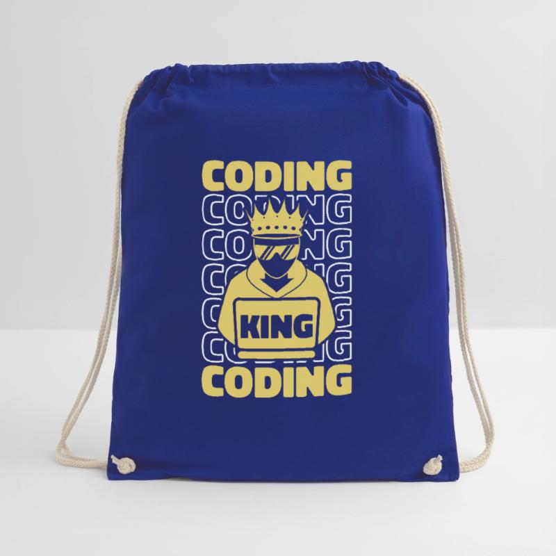 Developer Coder Programmer King Drawstring Bag