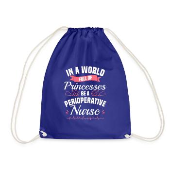Dans un monde plein de princesses, soyez un périopératoire - Sac de sport léger - bleu roi - Devant