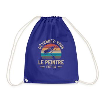 Détendez-Vous Le Peintre Est Là Peinture - Sac de sport léger - bleu roi - Devant