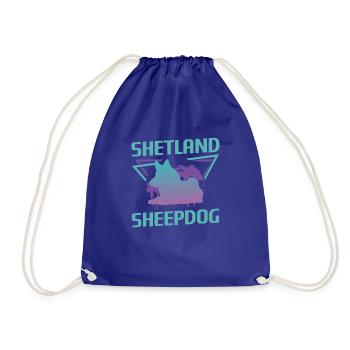 Amoureux des chiens de berger Shetland rétro - Sac de sport léger - bleu roi - Devant