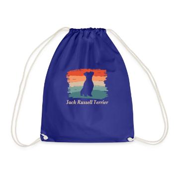 Chien Jack Russell Terrier rétro vintage - Sac de sport léger - bleu roi - Devant