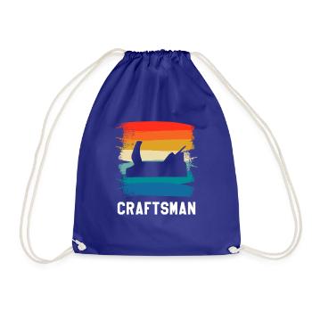 Rétro Vintage Classique Artisan Artisanat - Sac de sport léger - bleu roi - Devant